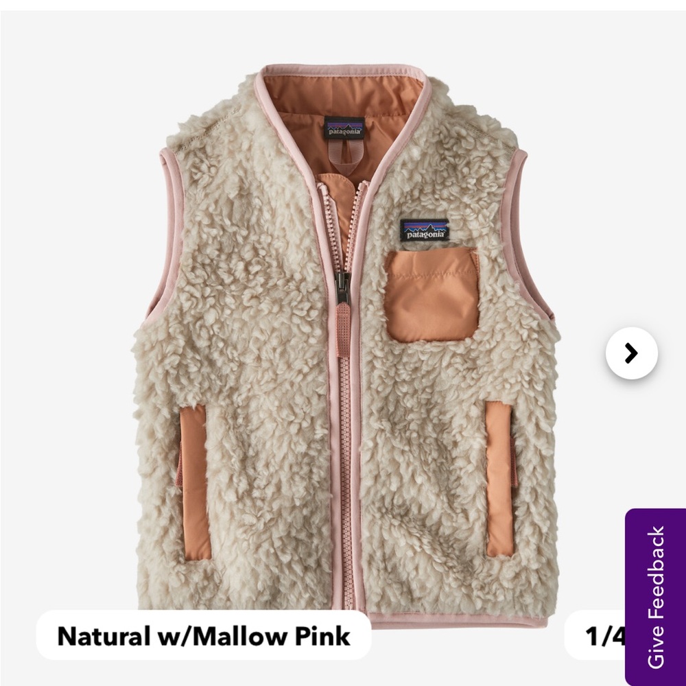 Patagonia Retro Vest with Pink Accents